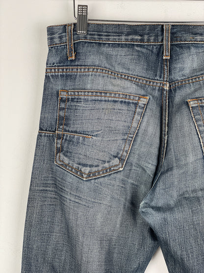 Dior Homme Distressed Washed Denim Jeans