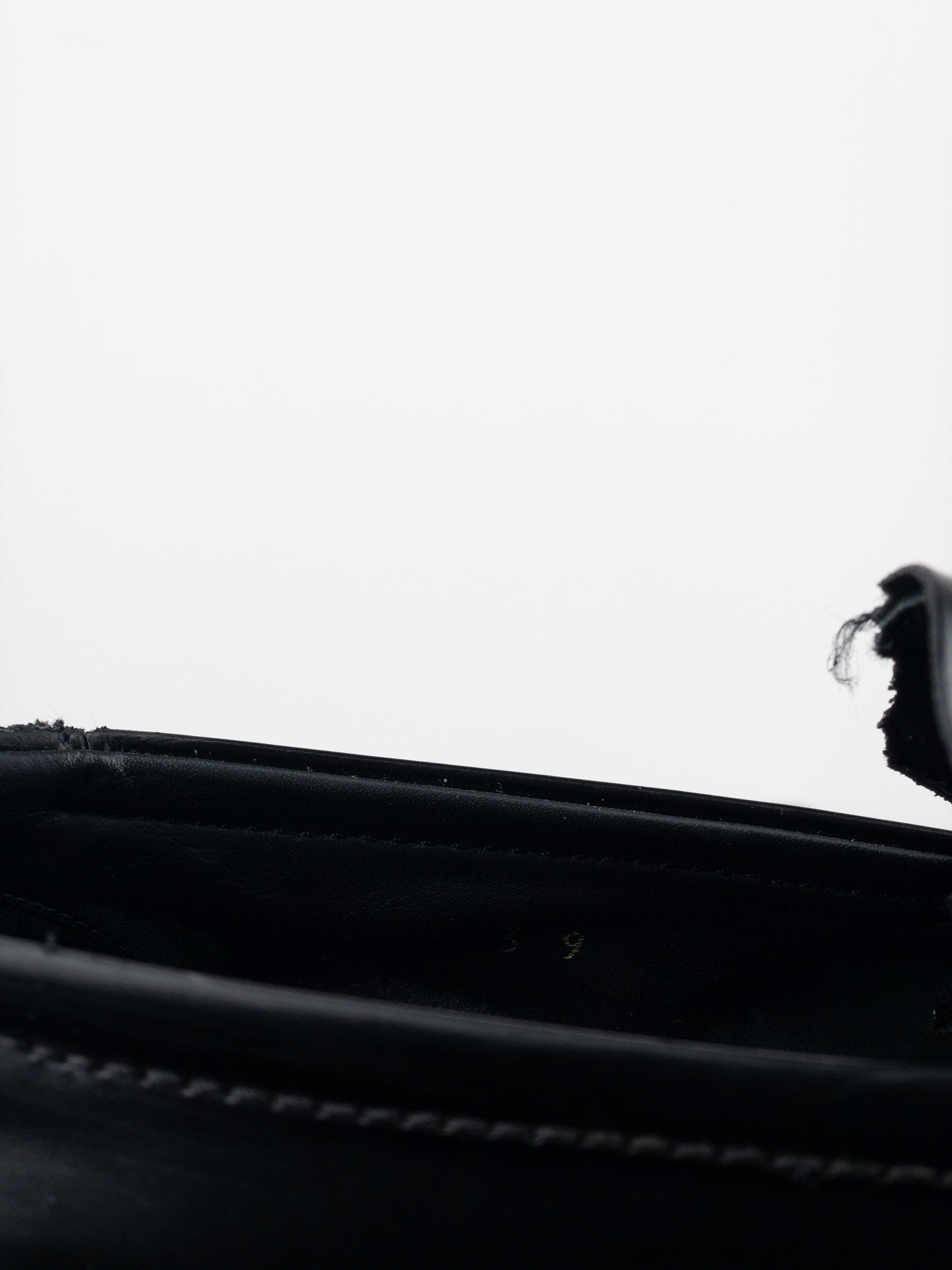 Prada 2000s Black Leather Penny Loafers