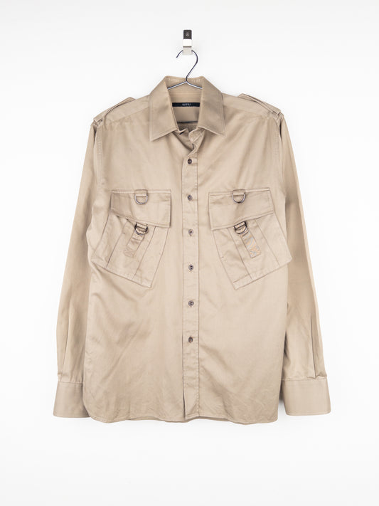 Gucci by Tom Ford SS99 Bondage Cargo Safari Military Button-Up Shirt