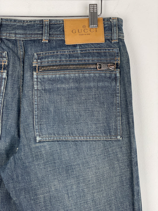 Gucci by Tom Ford SS02 Flared Sanded Bootcut Denim Jeans – photo 9