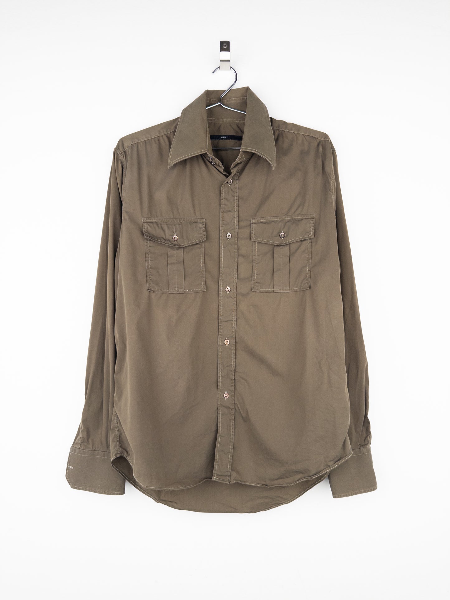 Gucci by Tom Ford SS97 Military Cargo Pocket Button-Up Shirt