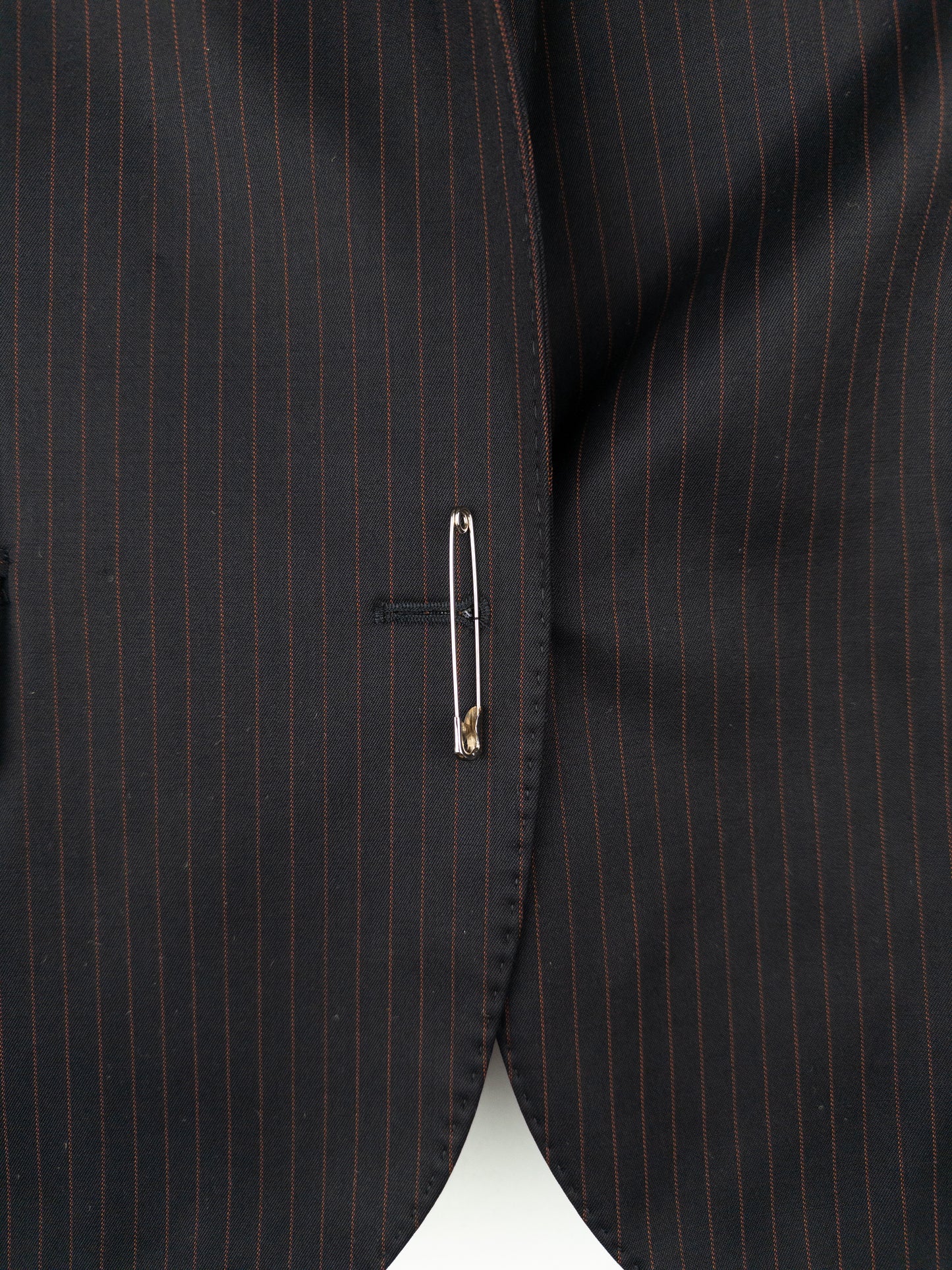Balmain by Decarnin SS11 Safety Pin Embroidered Crest Badge Pinstripe Blazer