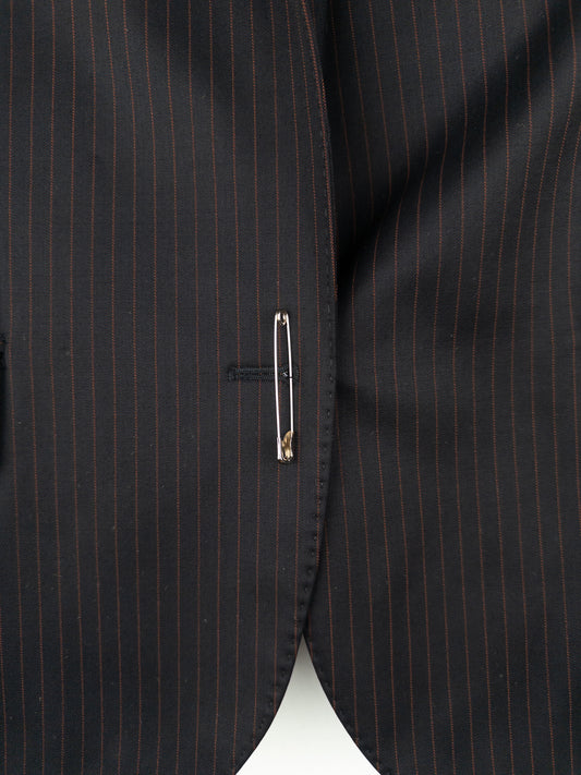 Balmain by Decarnin SS11 Safety Pin Embroidered Crest Badge Pinstripe Blazer – photo 4