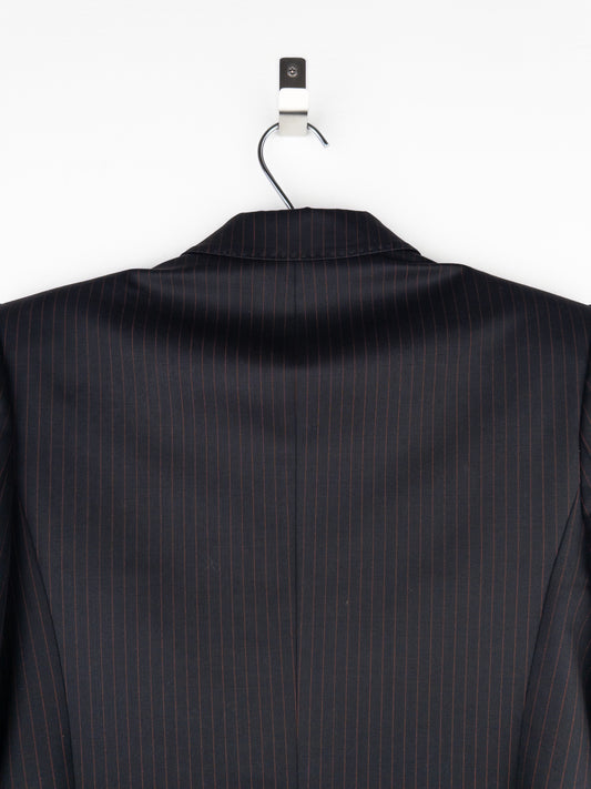 Balmain by Decarnin SS11 Safety Pin Embroidered Crest Badge Pinstripe Blazer – photo 5