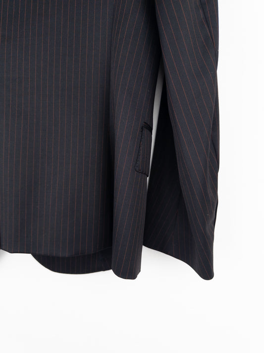 Balmain by Decarnin SS11 Safety Pin Embroidered Crest Badge Pinstripe Blazer – photo 6