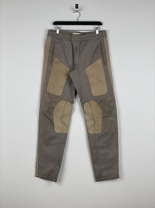 Maison Margiela SS05 Leather-Panel Moto Biker Pants