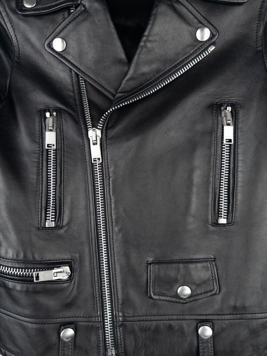 Saint Laurent AW17 Perfecto Biker Patch Leather Jacket – photo 6