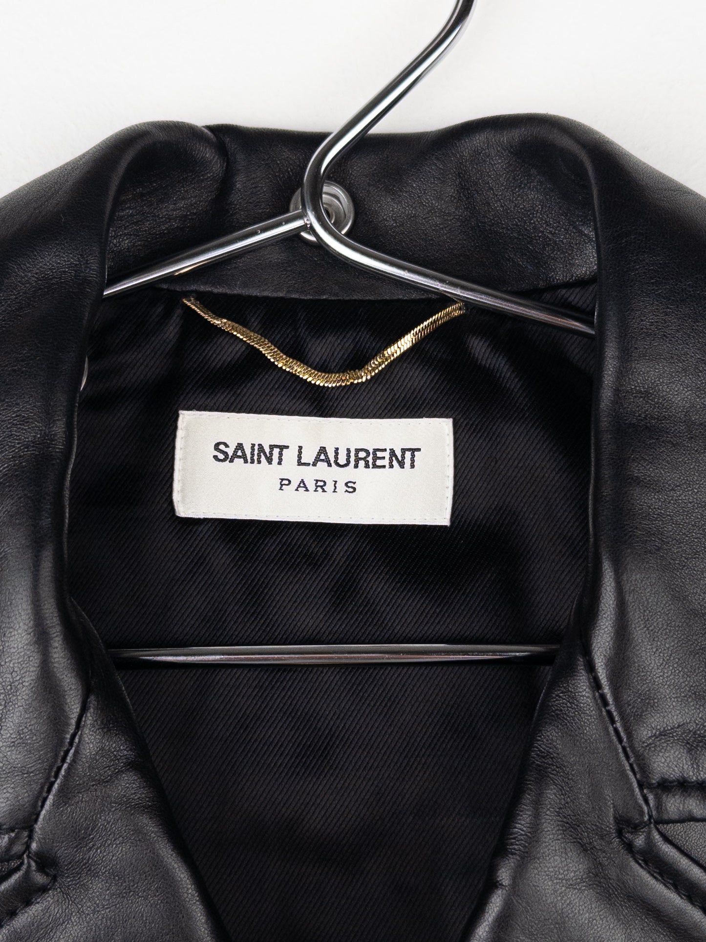 Saint Laurent AW17 Perfecto Biker Patch Leather Jacket