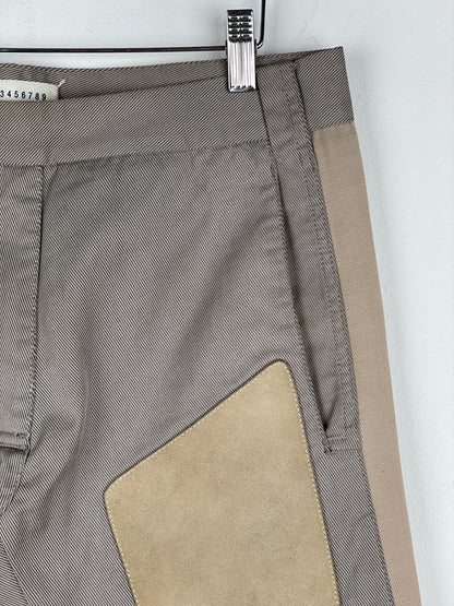 Maison Margiela SS05 Leather-Panel Moto Biker Pants