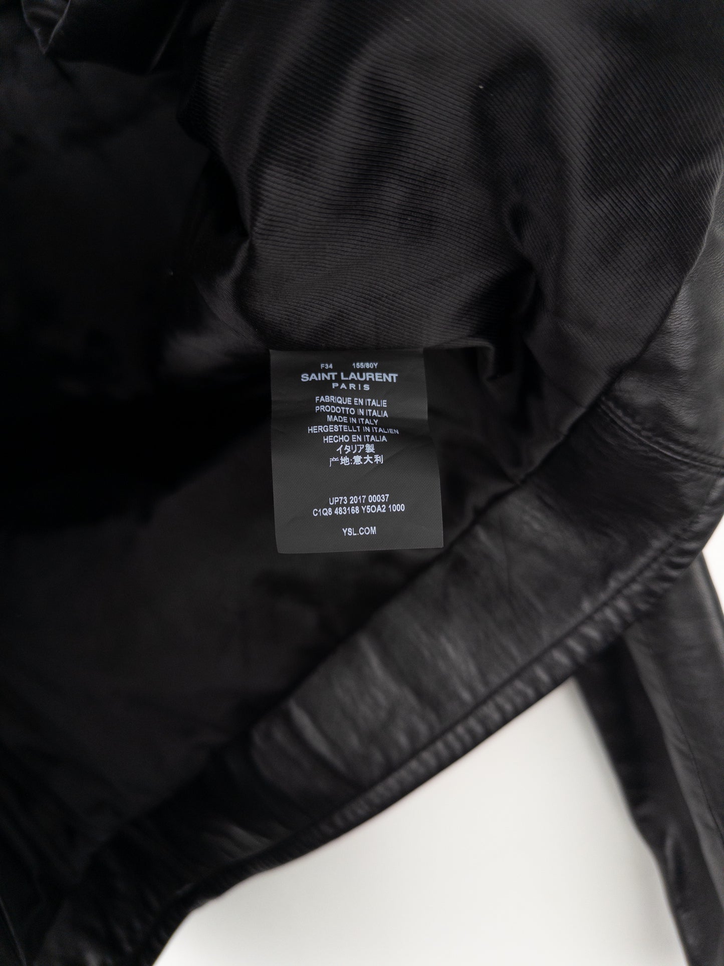 Saint Laurent AW17 Perfecto Biker Patch Leather Jacket