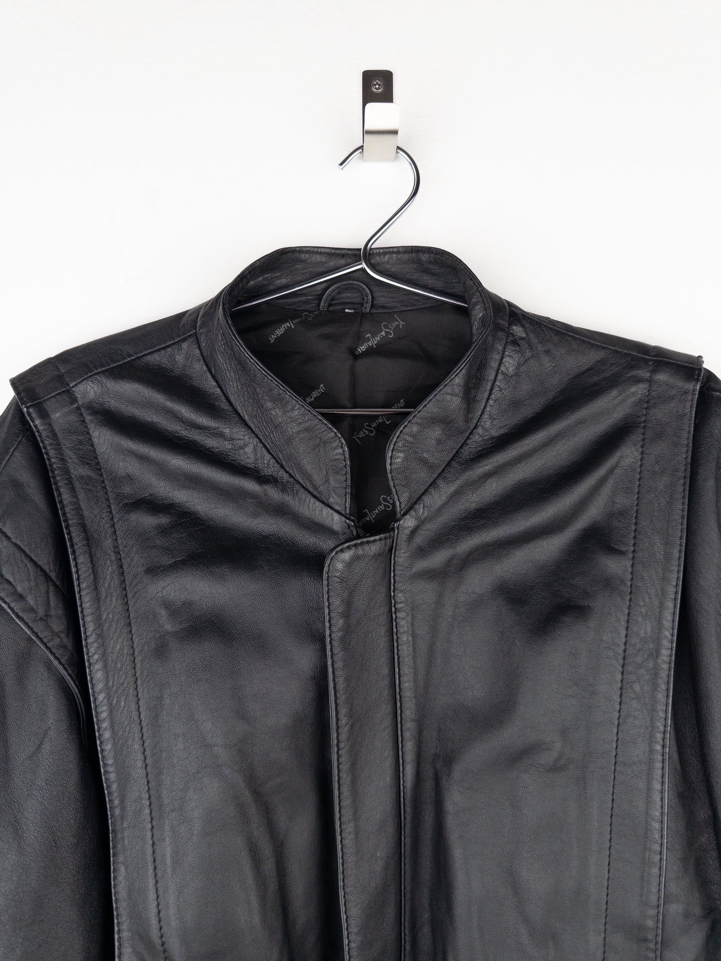 Yves Saint Laurent 1980s Leather Flight Bomber Jacket