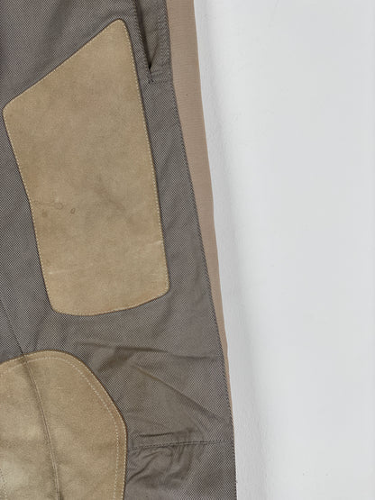 Maison Margiela SS05 Leather-Panel Moto Biker Pants