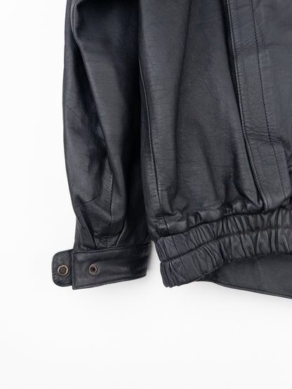 Yves Saint Laurent 1980s Leather Flight Bomber Jacket