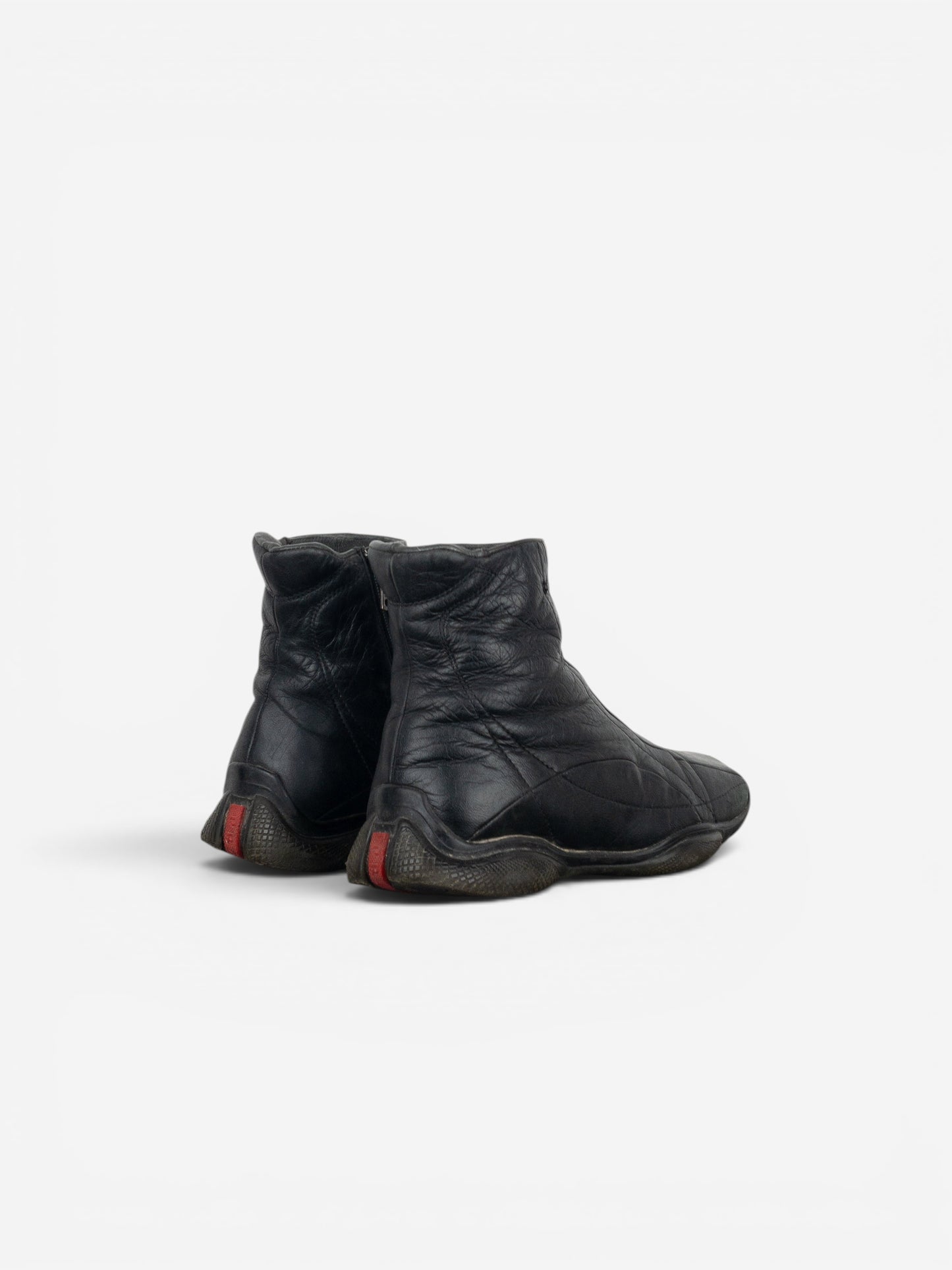 Prada AW99 Square Toe Biker Moto Sports Ankle Boots – photo 2