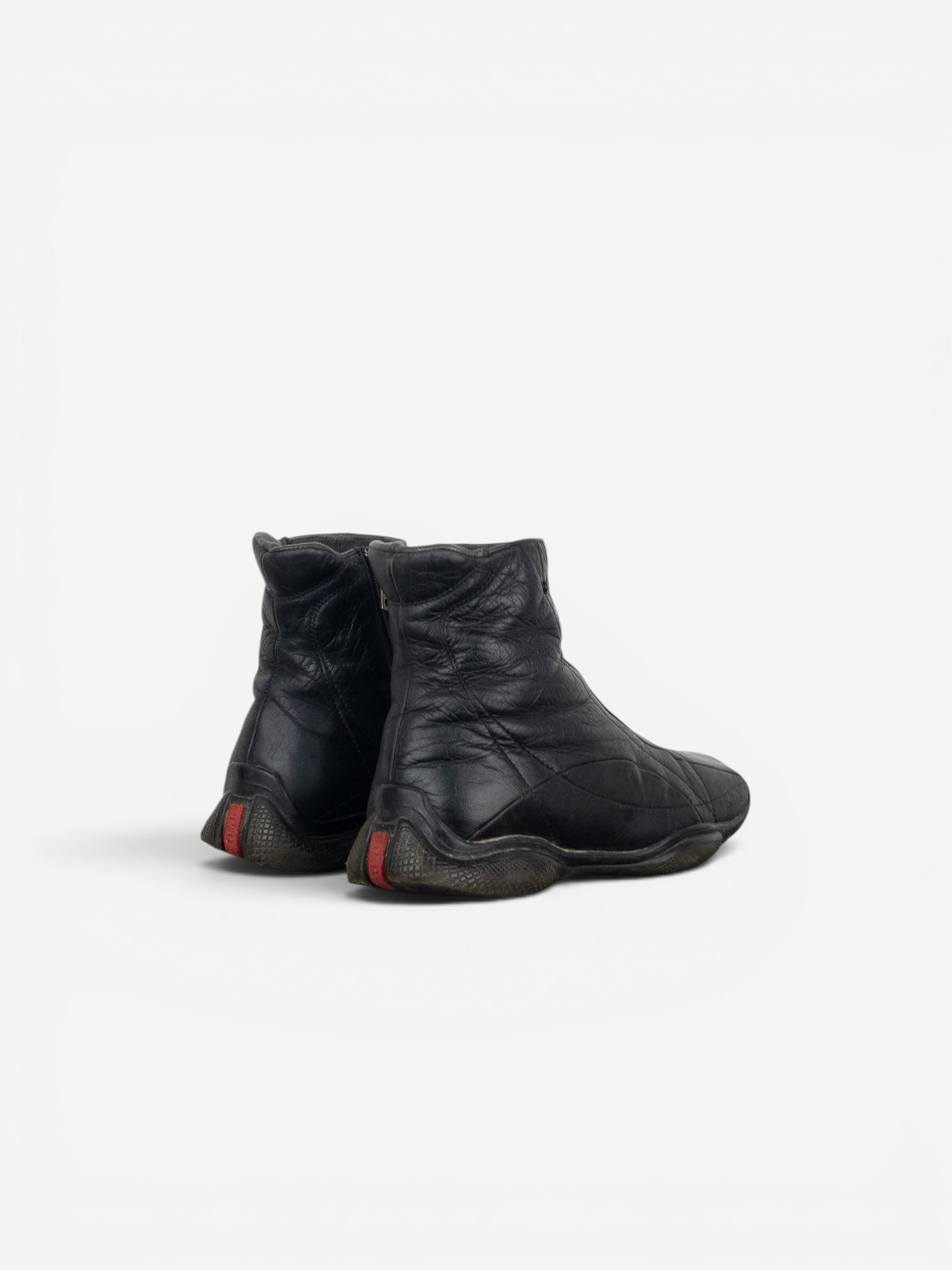 Prada AW99 Square Toe Biker Moto Sports Ankle Boots – photo 2