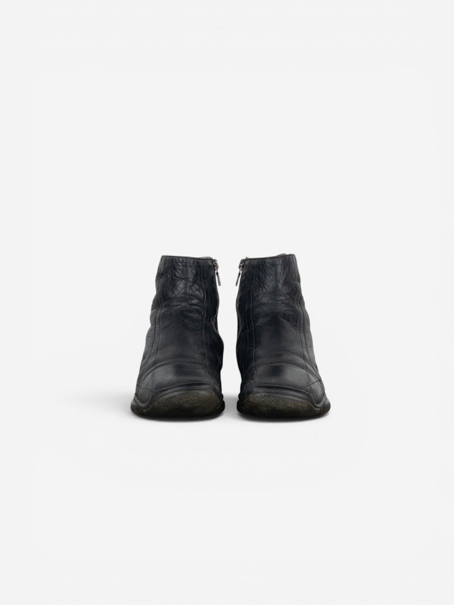 Prada AW99 Square Toe Biker Moto Sports Ankle Boots – photo 5