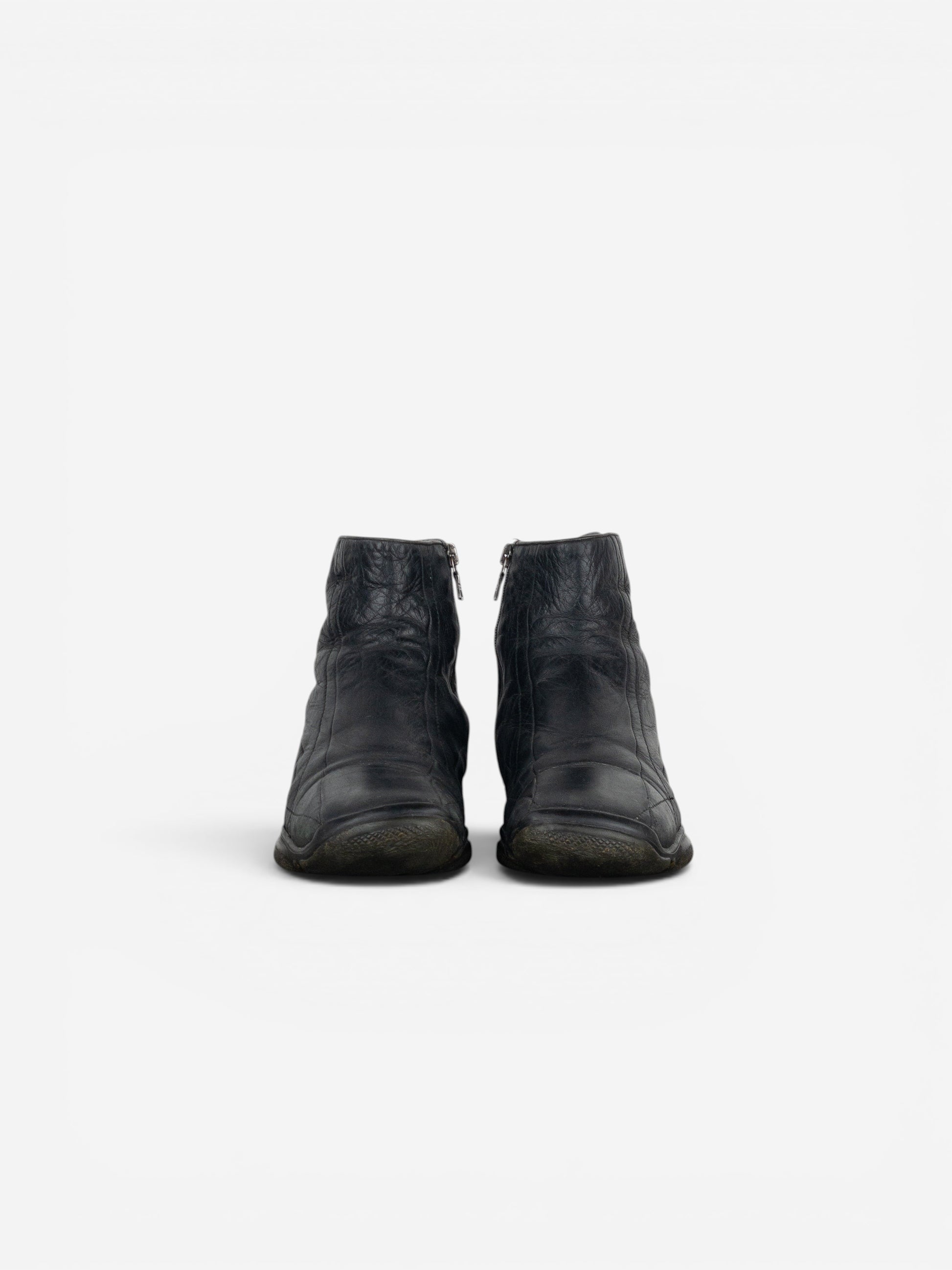 Prada AW99 Square Toe Biker Moto Sports Ankle Boots – photo 5