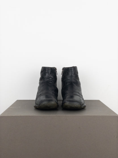 Prada AW99 Square Toe Biker Moto Sports Ankle Boots