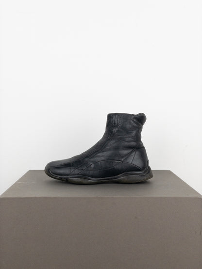 Prada AW99 Square Toe Biker Moto Sports Ankle Boots
