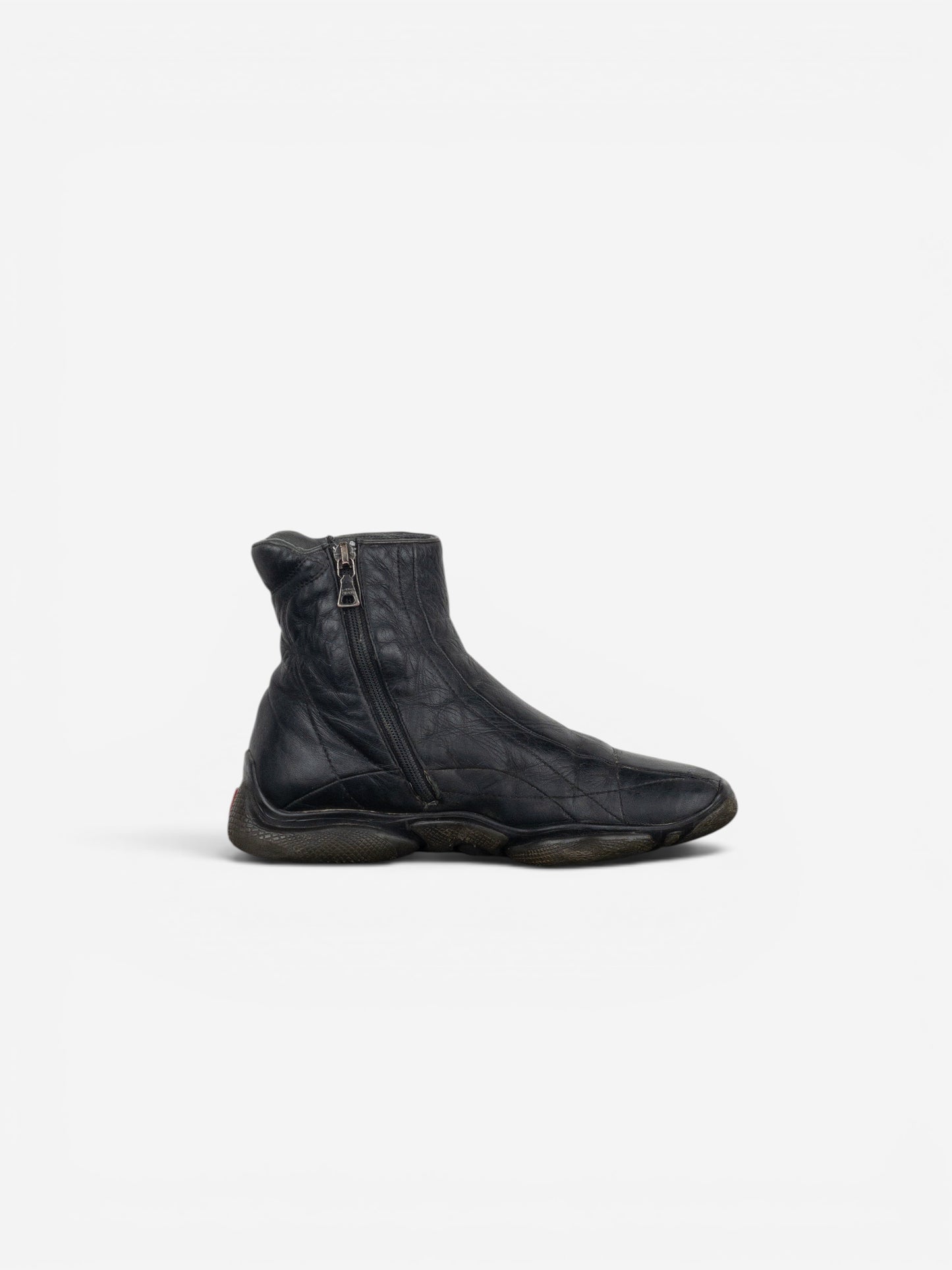 Prada AW99 Square Toe Biker Moto Sports Ankle Boots – photo 4