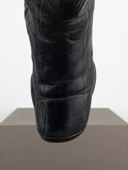 Prada AW99 Square Toe Biker Moto Sports Ankle Boots