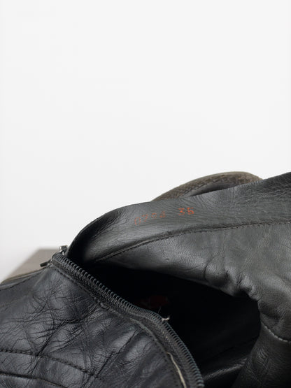 Prada AW99 Square Toe Biker Moto Sports Ankle Boots