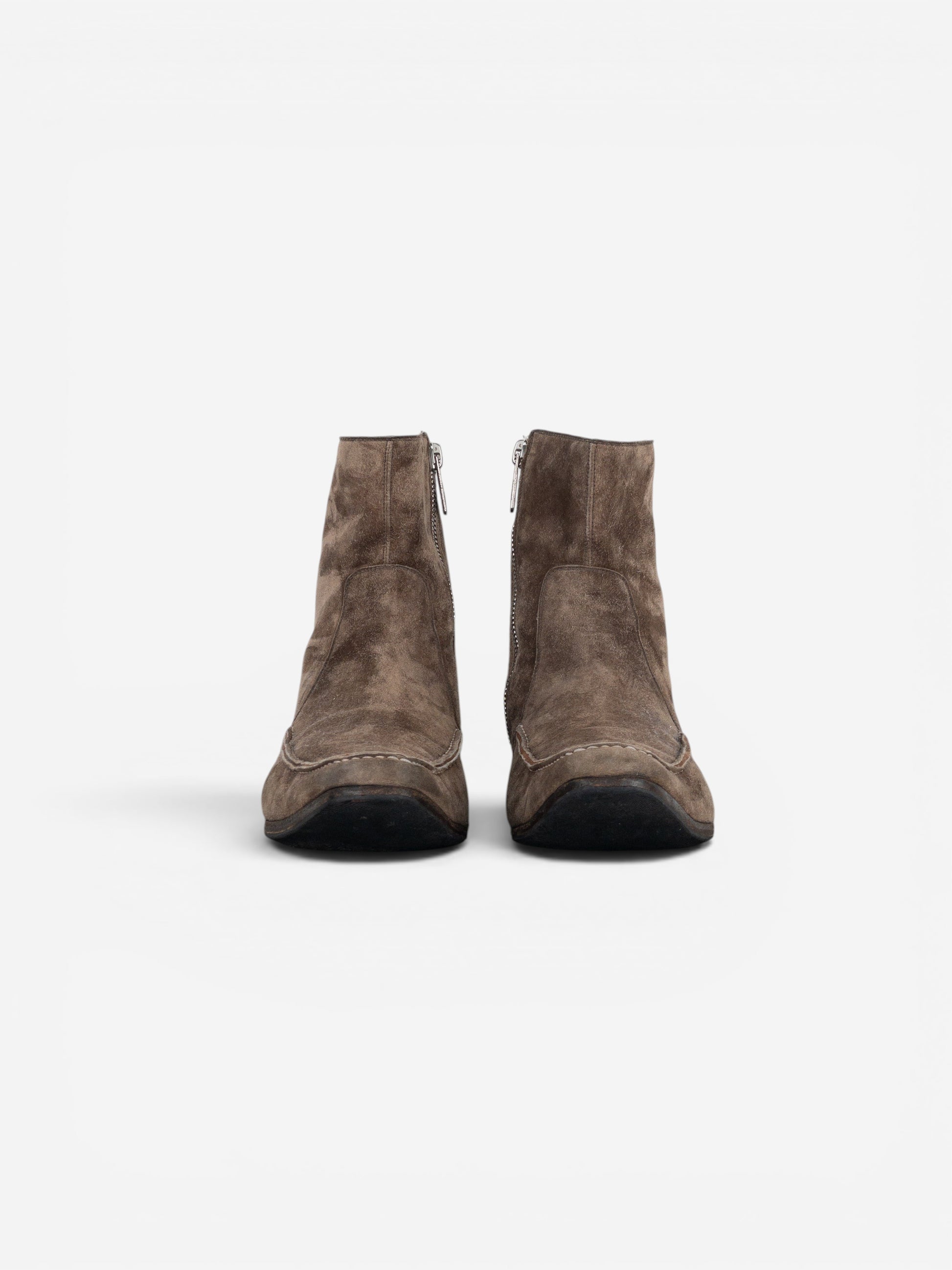 Yves Saint Laurent Rive Gauche by Tom Ford 1990s Suede Zip Ankle Boots – photo 5