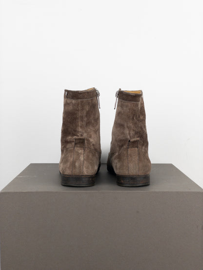 Yves Saint Laurent Rive Gauche by Tom Ford 1990s Suede Zip Ankle Boots