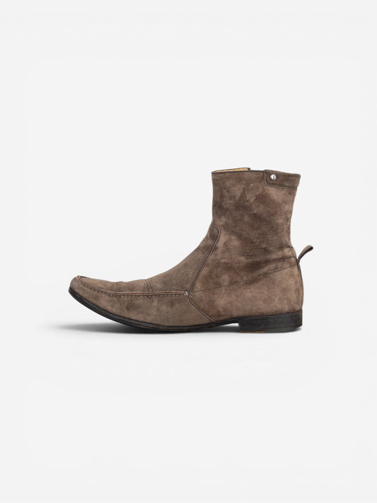Yves Saint Laurent Rive Gauche by Tom Ford 1990s Suede Zip Ankle Boots – photo 3