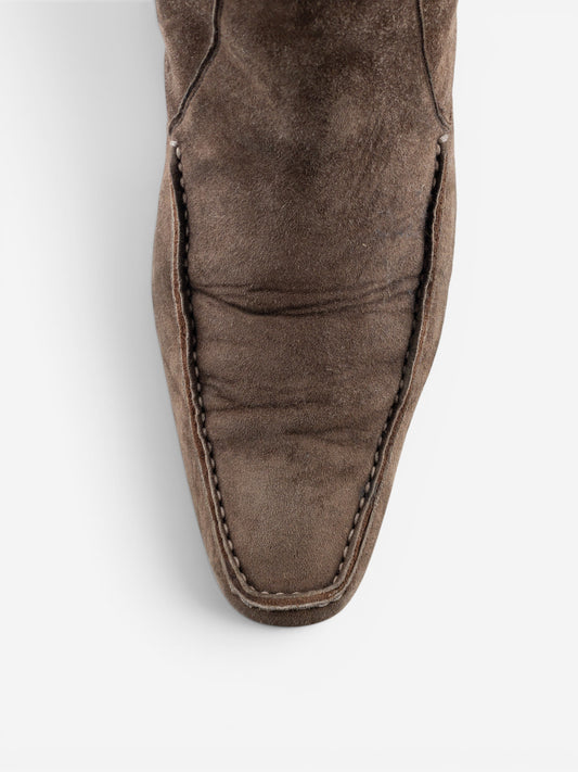 Yves Saint Laurent Rive Gauche by Tom Ford 1990s Suede Zip Ankle Boots – photo 7