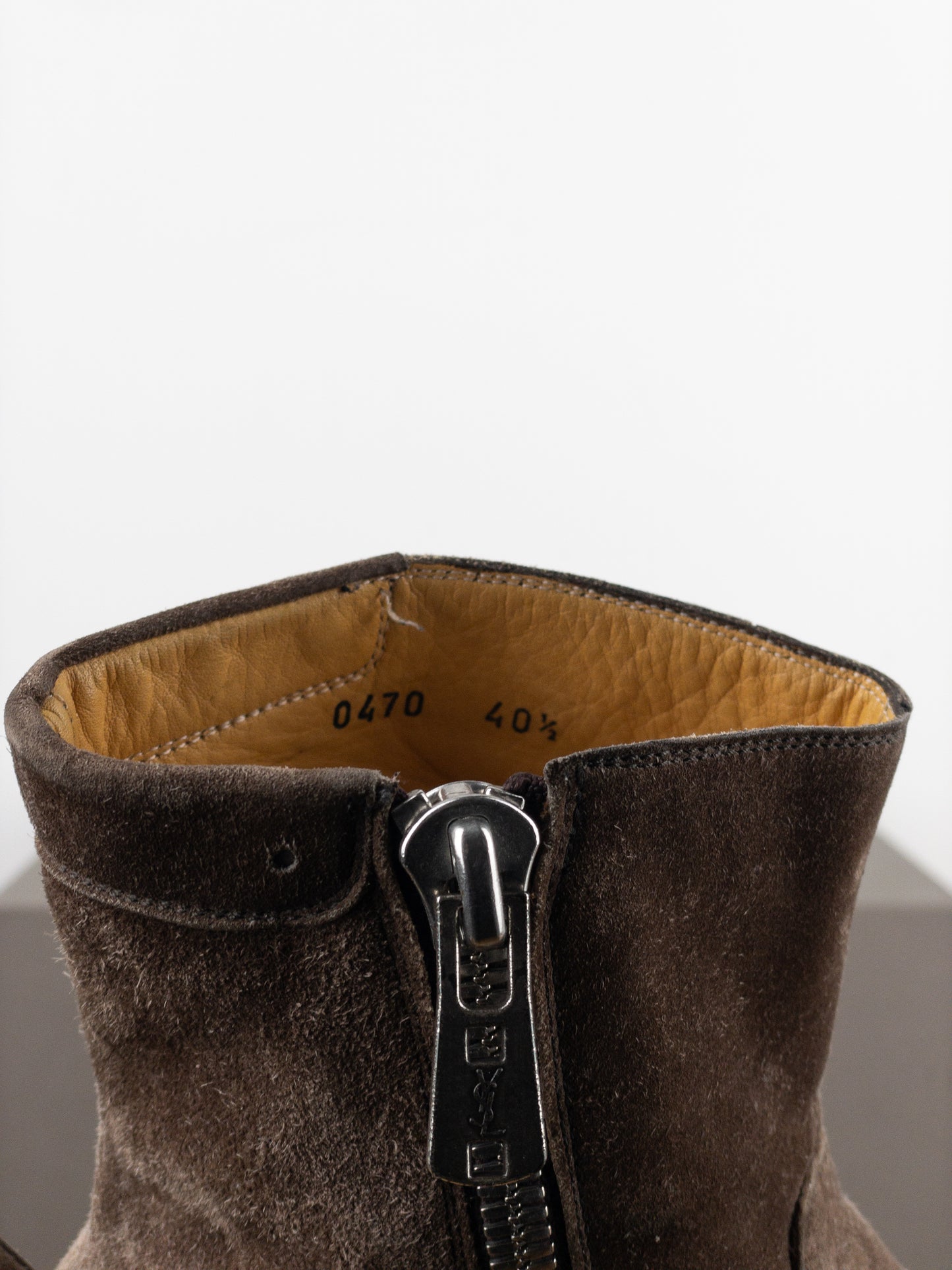 Yves Saint Laurent Rive Gauche by Tom Ford 1990s Suede Zip Ankle Boots