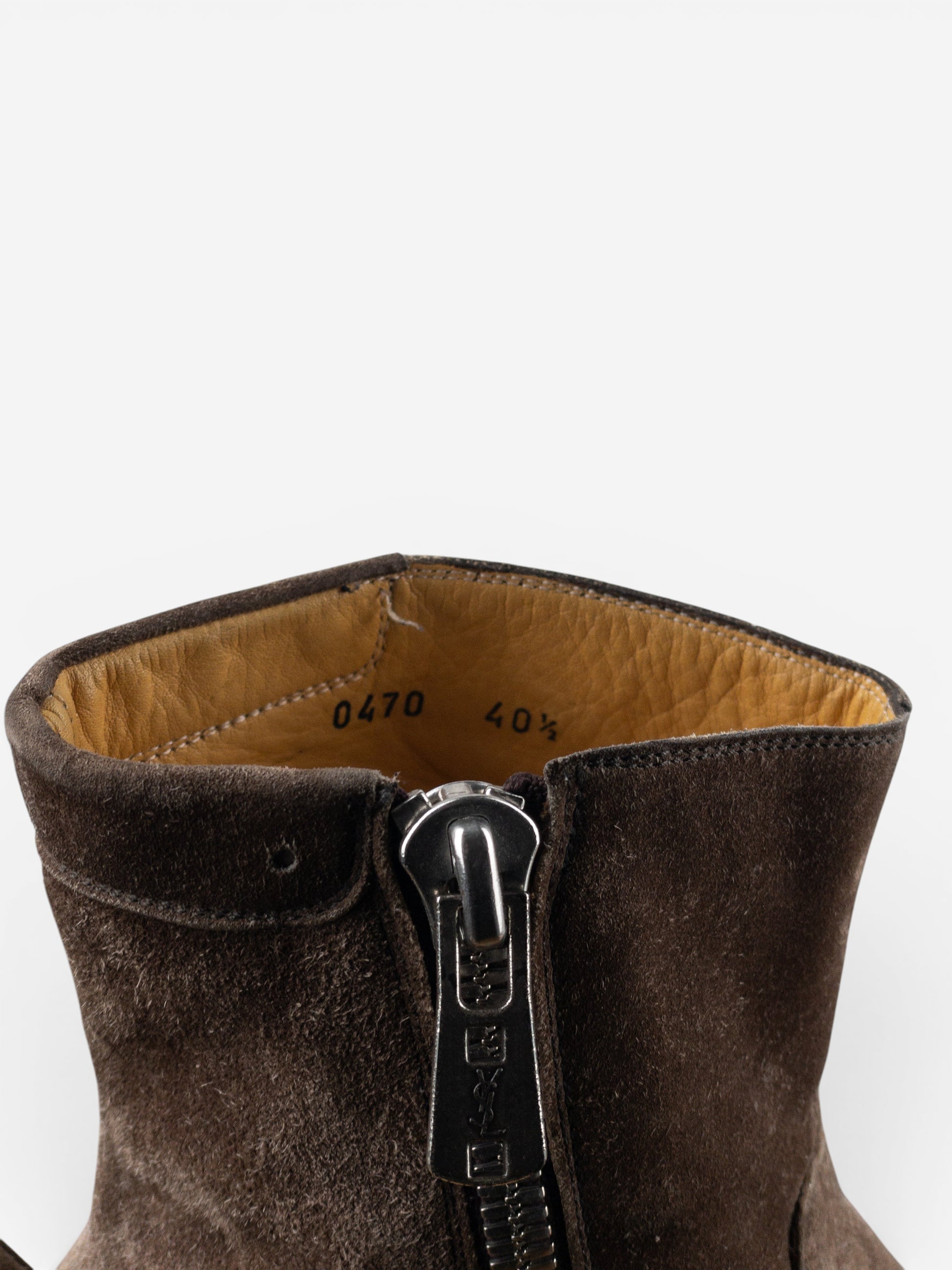 Yves Saint Laurent Rive Gauche by Tom Ford 1990s Suede Zip Ankle Boots – photo 9