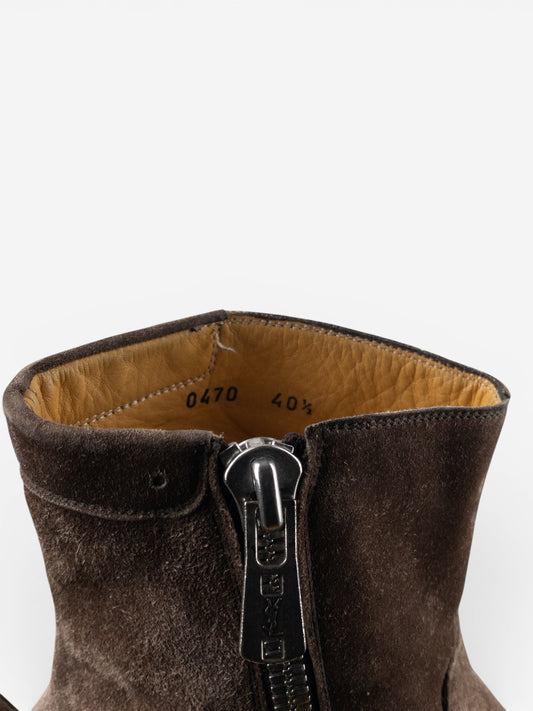 Yves Saint Laurent Rive Gauche by Tom Ford 1990s Suede Zip Ankle Boots – photo 9