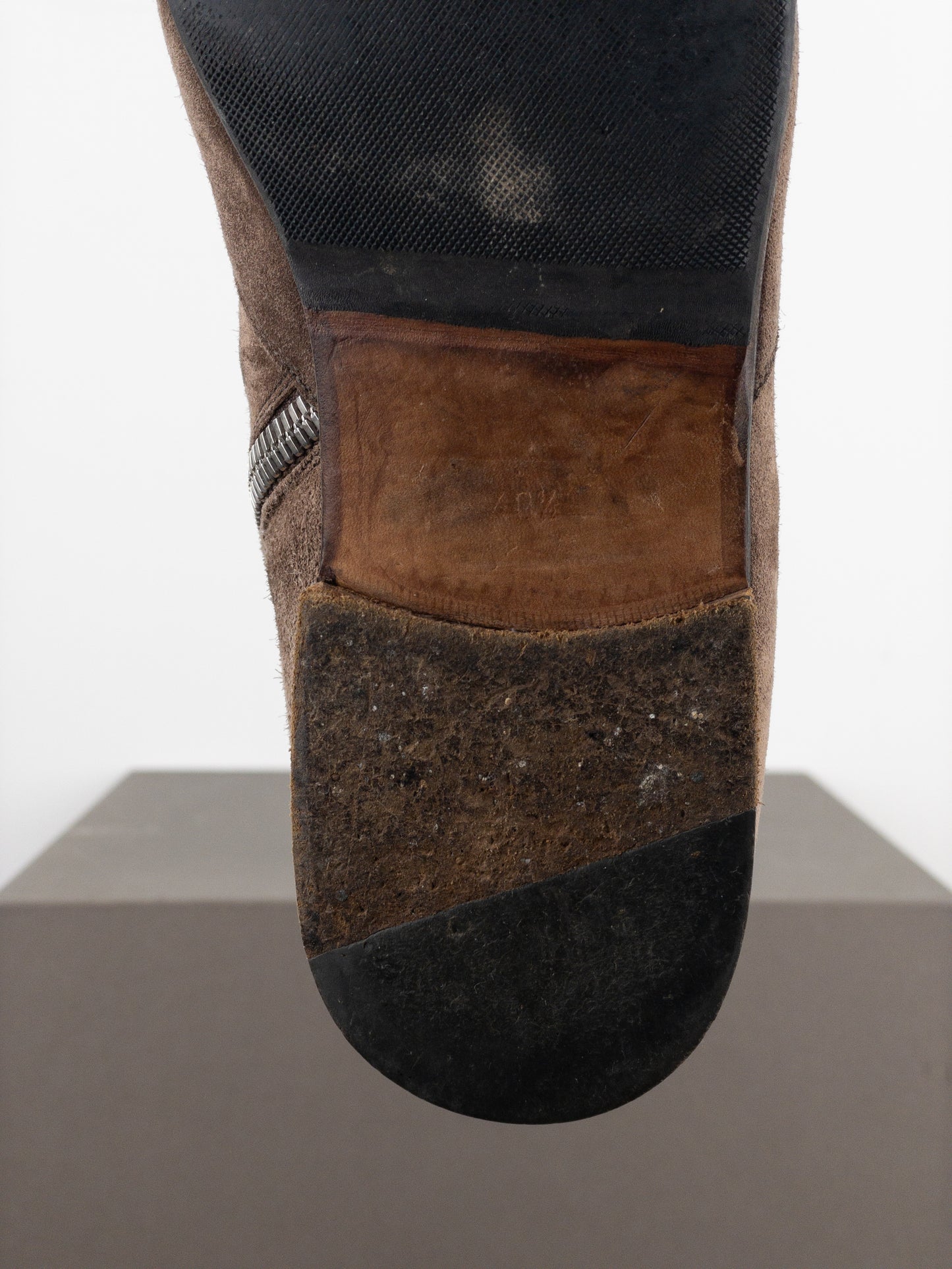 Yves Saint Laurent Rive Gauche by Tom Ford 1990s Suede Zip Ankle Boots