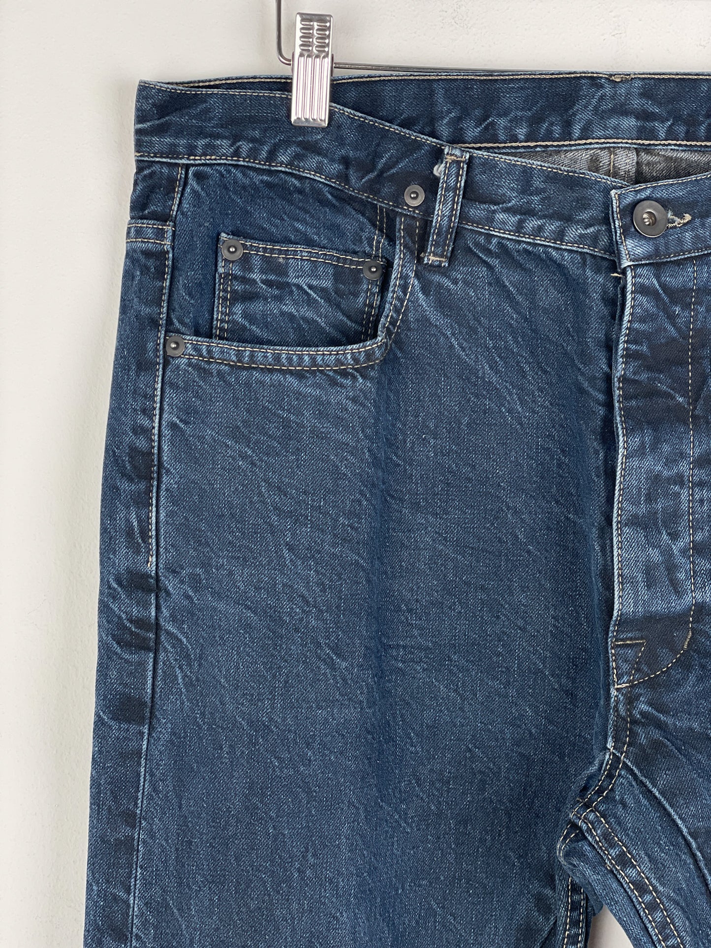 Rick Owens DRKSHDW SS16 'Cyclops' Torrence Cut Denim Jeans