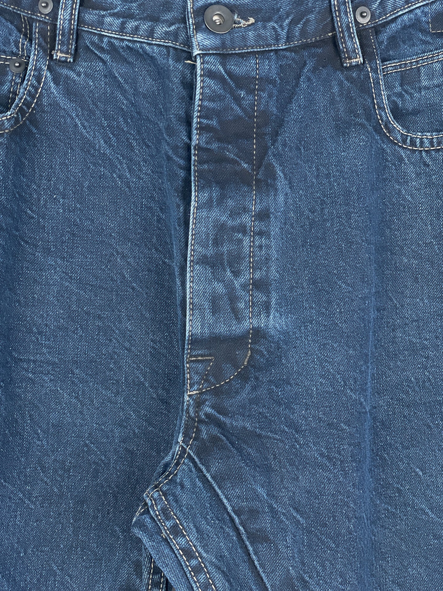 Rick Owens DRKSHDW SS16 'Cyclops' Torrence Cut Denim Jeans