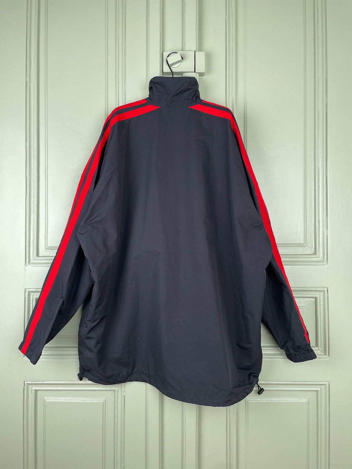 Balenciaga SS18 Oversize Double Sleeve Logo Windbreaker Jacket