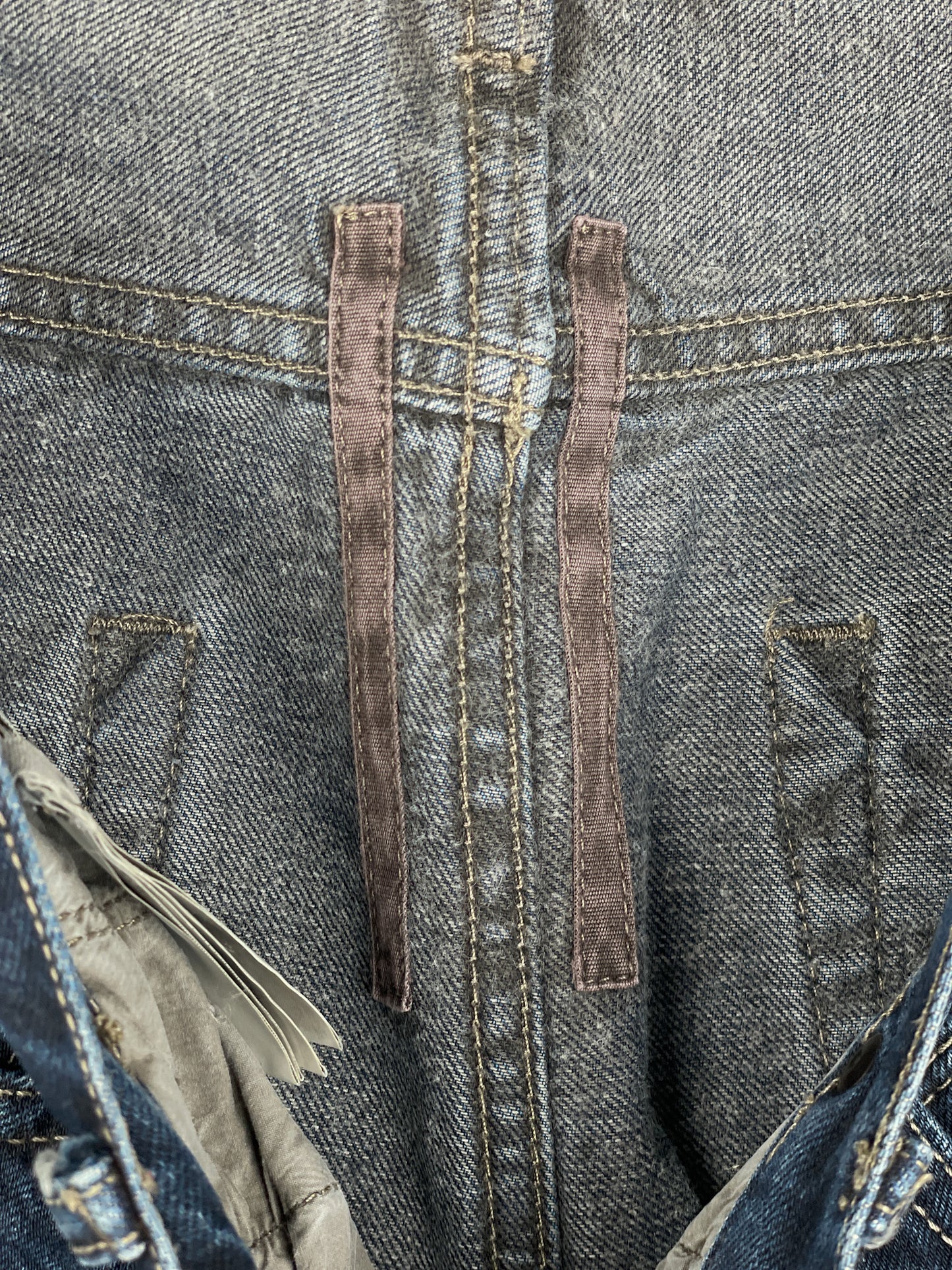 Rick Owens DRKSHDW SS16 'Cyclops' Torrence Cut Denim Jeans