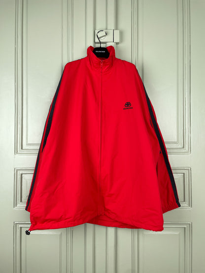 Balenciaga SS18 Oversize Double Sleeve Logo Windbreaker Jacket