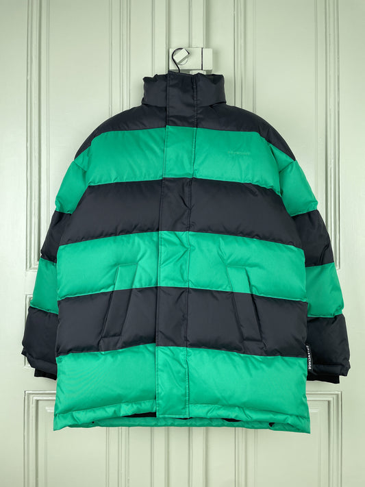 Balenciaga AW18 Oversize Striped Down Puffer Jacket