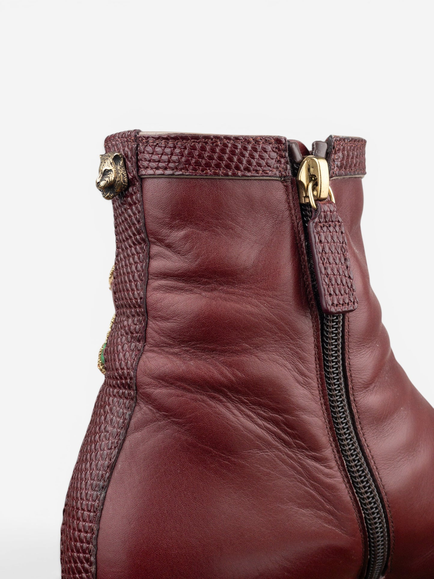 Gucci SS18 Lizard Skin Dragon Embroidery Ankle Boots – photo 10