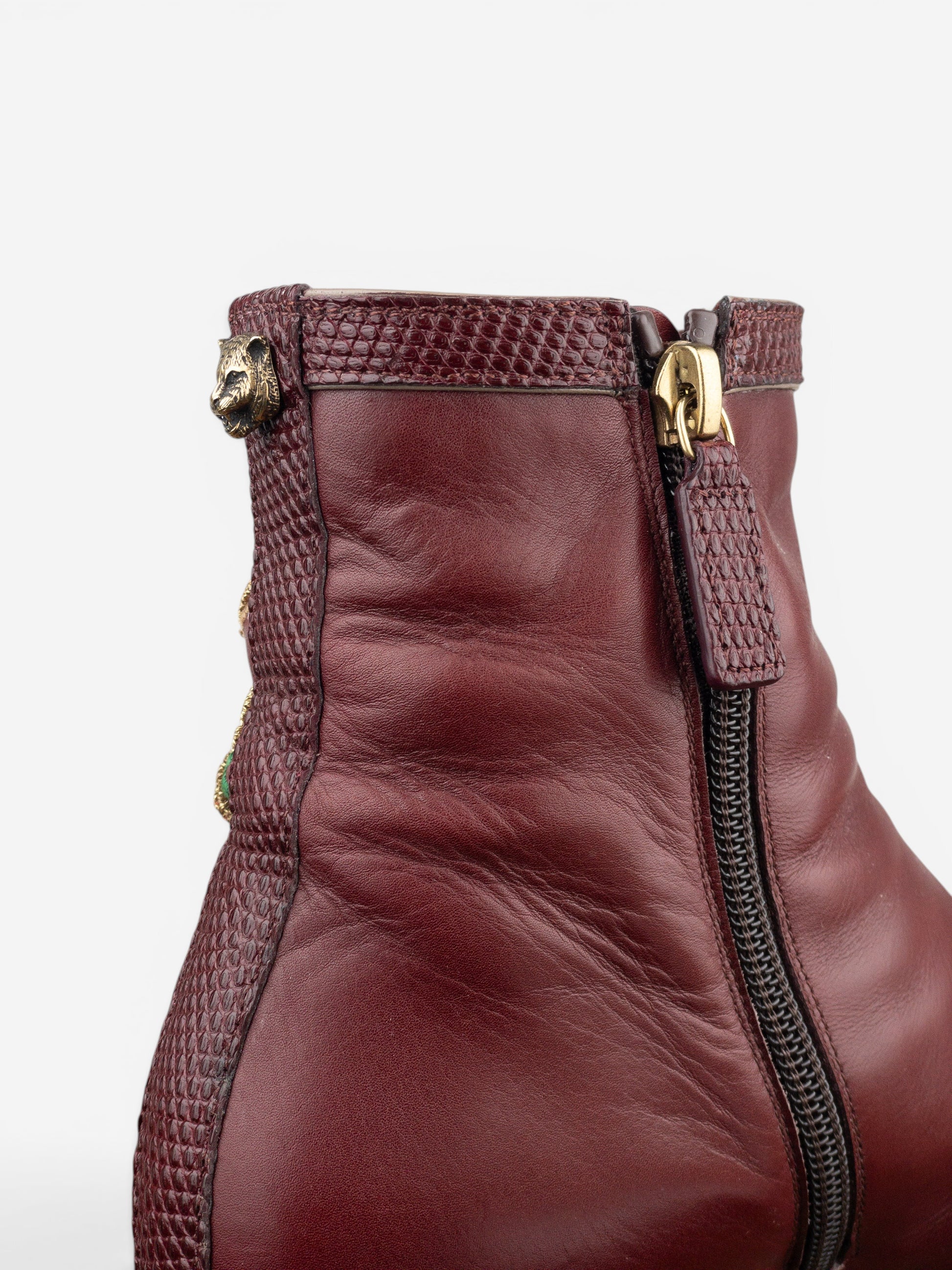 Gucci SS18 Lizard Skin Dragon Embroidery Ankle Boots – photo 10