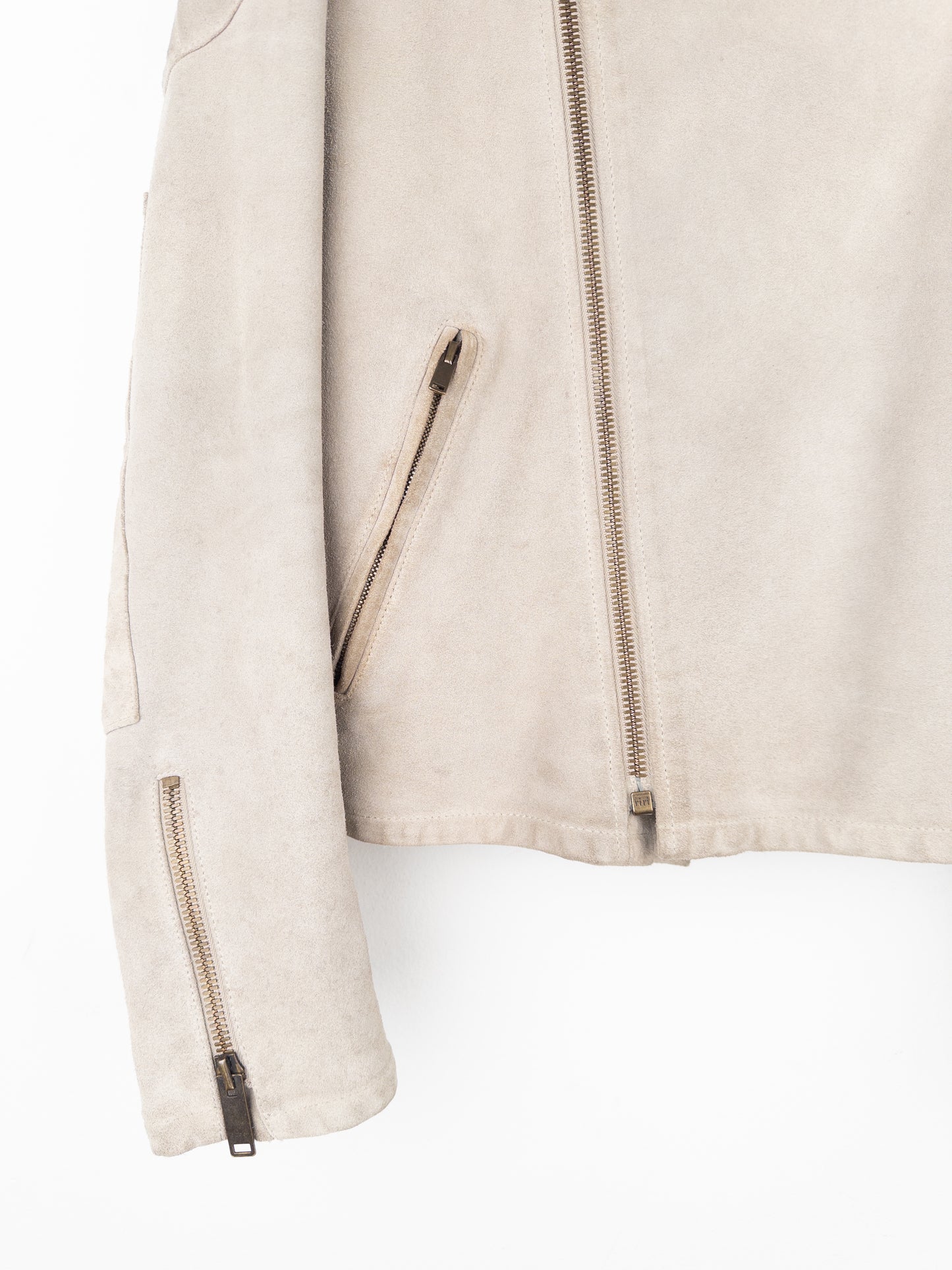 Gucci by Tom Ford 2000s Quilted Suede Perfecto Biker Jacket