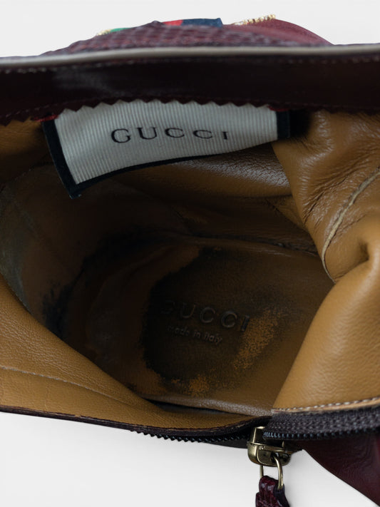 Gucci SS18 Lizard Skin Dragon Embroidery Ankle Boots – photo 12