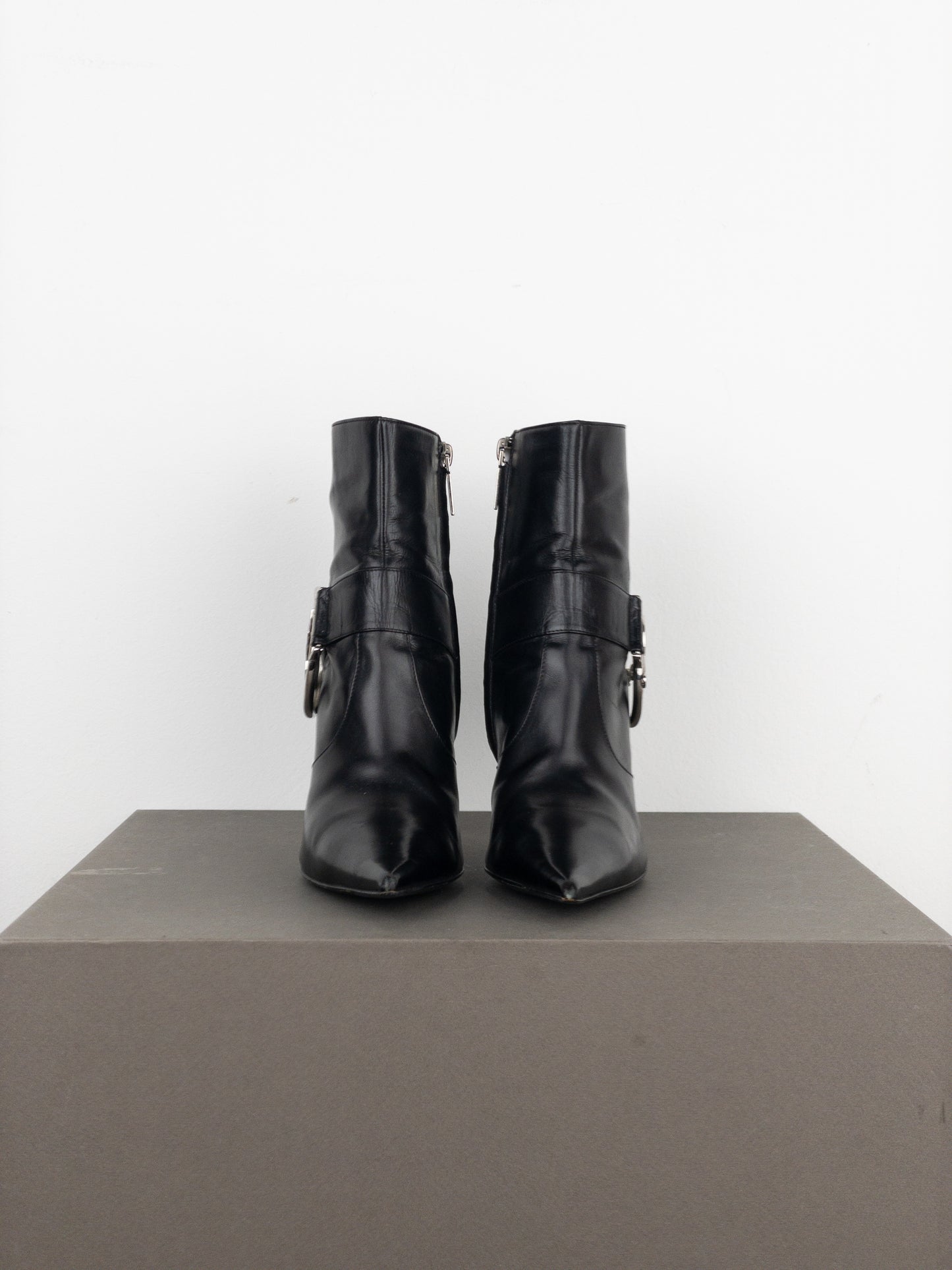 Dior by Galliano 2000s ‘Diva’ Buckle Ankle Heel Boots