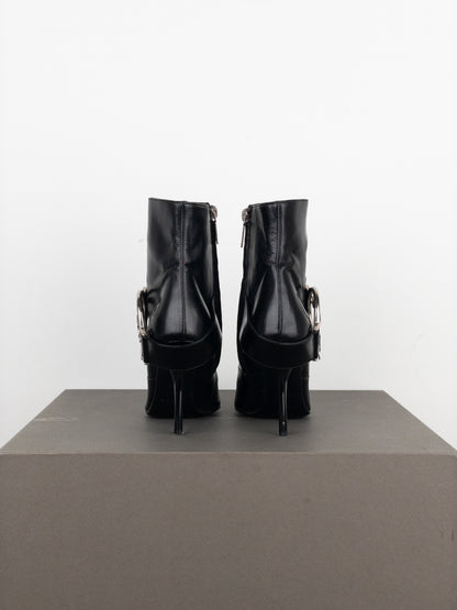 Dior by Galliano 2000s ‘Diva’ Buckle Ankle Heel Boots