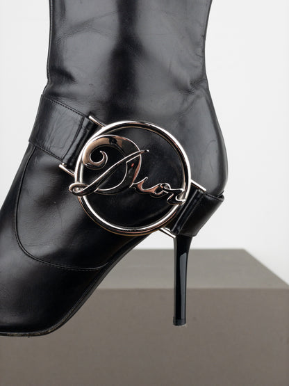 Dior by Galliano 2000s ‘Diva’ Buckle Ankle Heel Boots