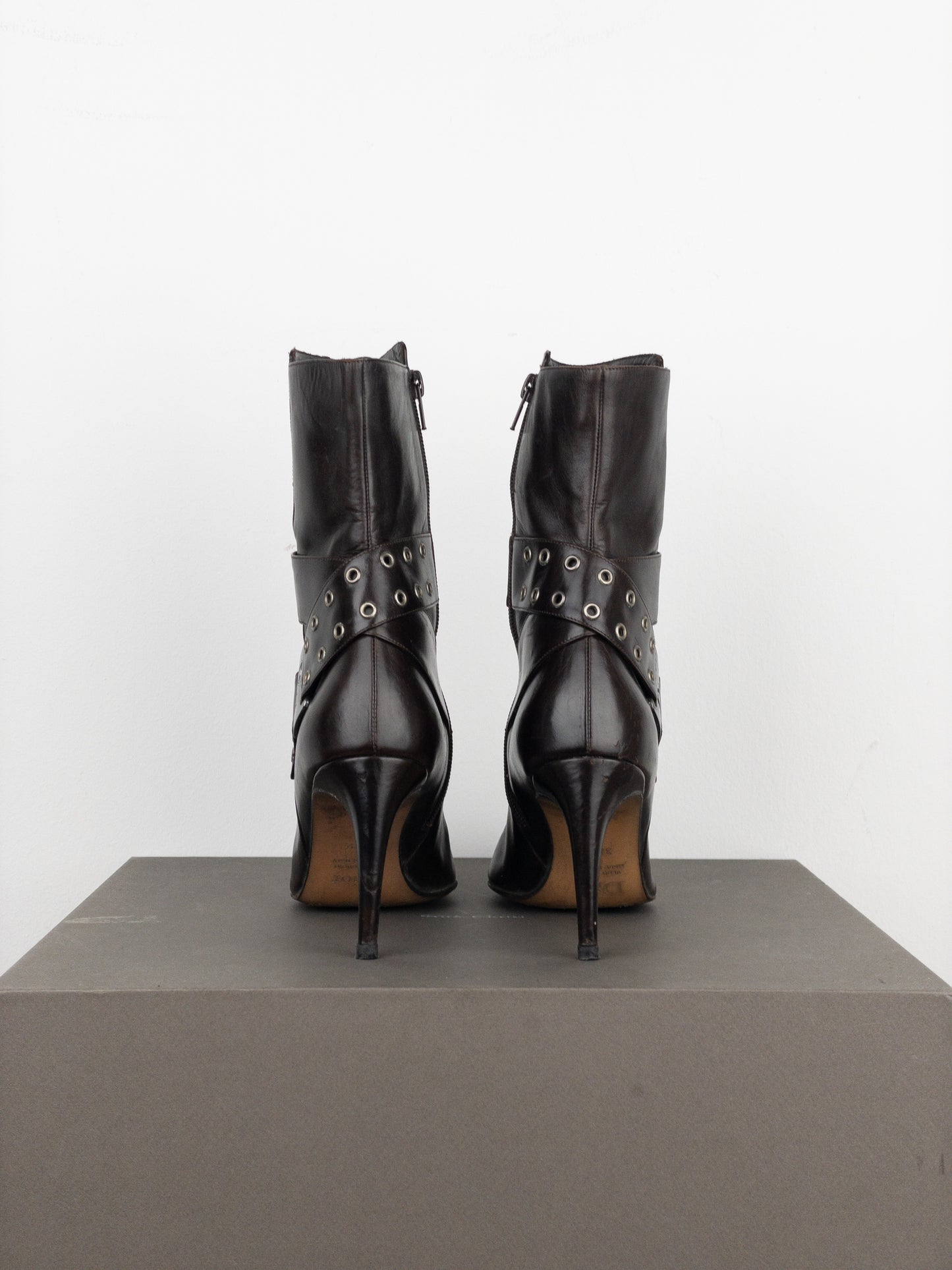 Dior by Galliano SS02 ‘Street Chic’ Buckle Ankle Heel Boots