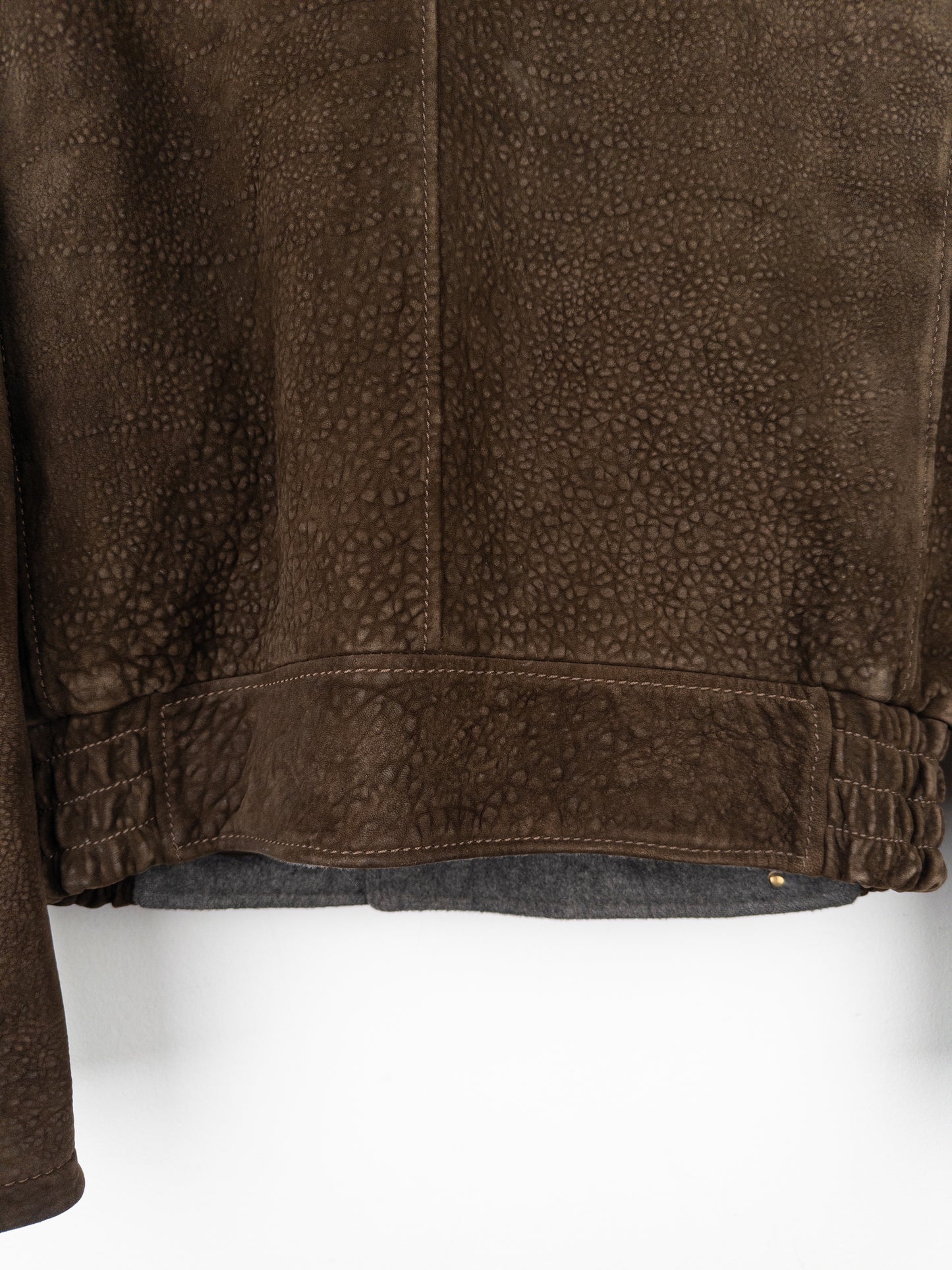 Gucci by Frida Giannini 2000s Swedish Military Leather Bomber Jacket