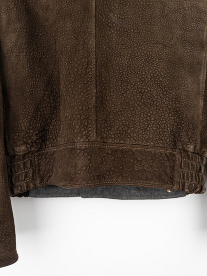 Gucci by Frida Giannini 2000s Swedish Military Leather Bomber Jacket